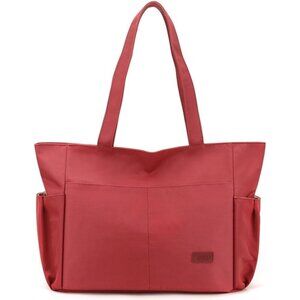 Women's Red Large Purse Tote Bag Lightweight Handbag Satchel Shoulder Bag